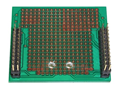 Board with the holes for the RJ jack