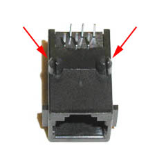Pegs of the RJ jack
